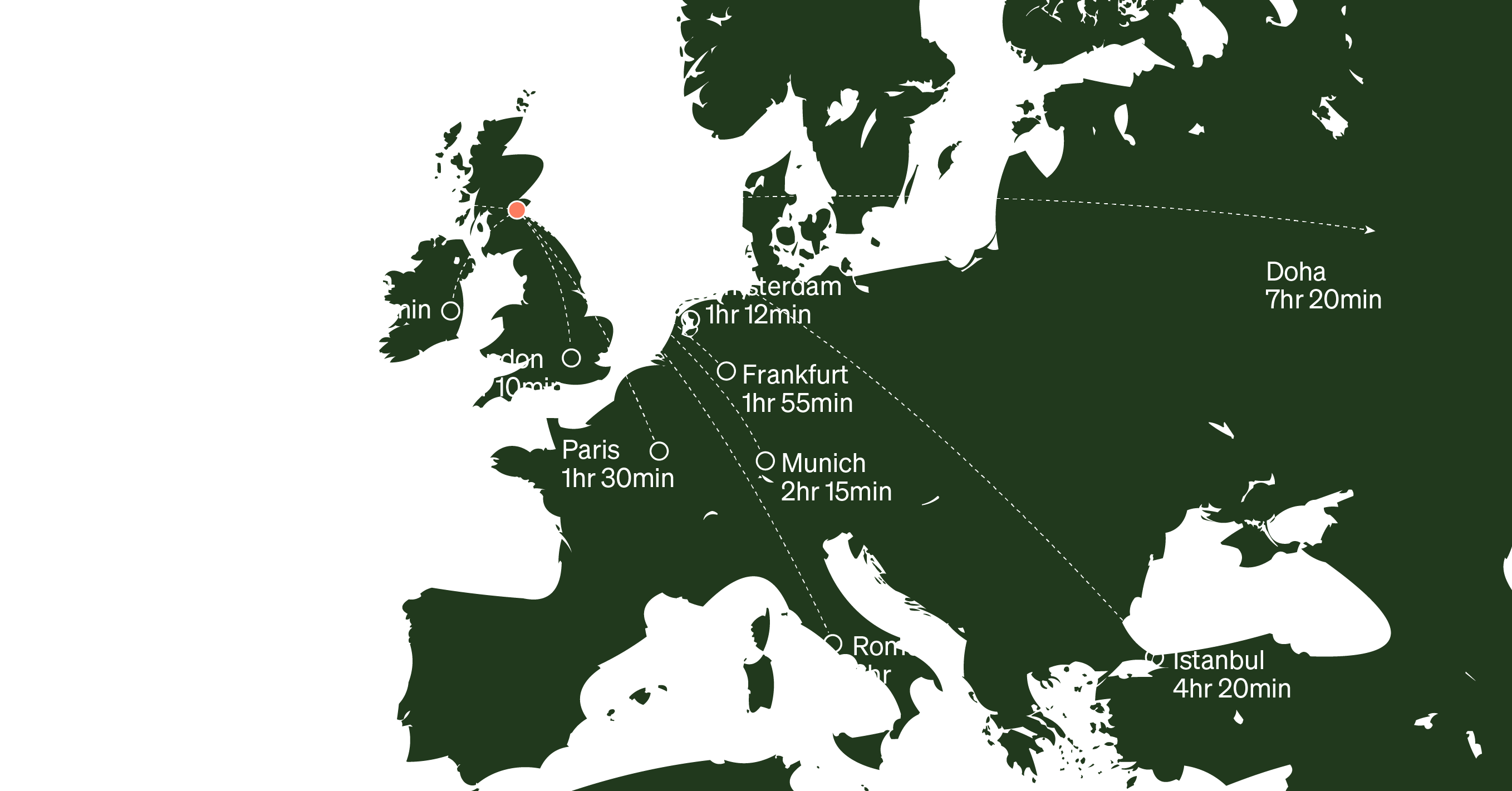 Flight Map Edinburgh