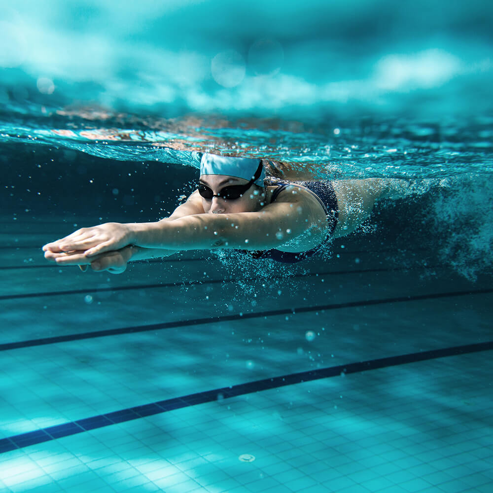 Lady swimming